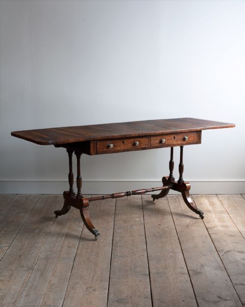 LOVELY QUALITY REGENCY ROSEWOOD SOFA TABLE - ADDITIONAL PHOTO 1