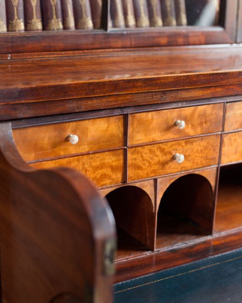 GEORGIAN MAHOGANY SECRETAIRE BOOKCASE - ADDITIONAL PHOTO 7