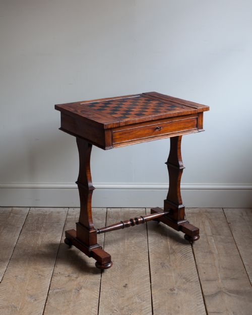 fine late regency rosewood games table - CATEGORY: ANTIQUE TABLES - DATED REGENCY