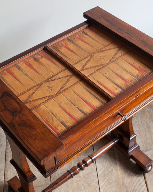 FINE LATE REGENCY ROSEWOOD GAMES TABLE - ADDITIONAL PHOTO 6