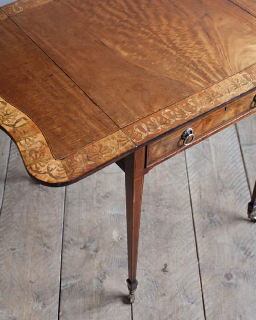 BEAUTIFUL SHERATON PERIOD MAHOGANY PEMBROKE TABLE - ADDITIONAL PHOTO 5