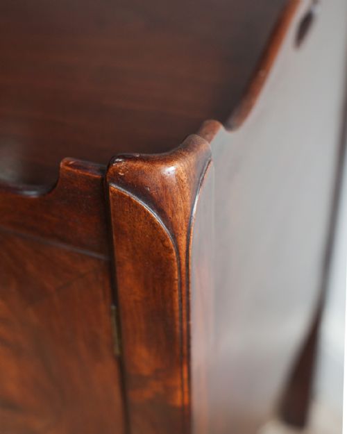 GEORGIAN MAHOGANY TRAYTOP COMMODE - ADDITIONAL PHOTO 4