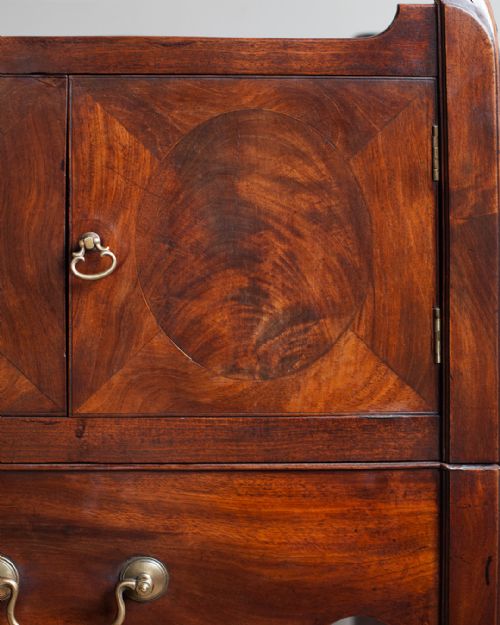GEORGIAN MAHOGANY TRAYTOP COMMODE - ADDITIONAL PHOTO 5