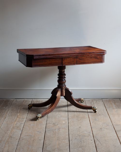 elegant regency mahogany card table - CATEGORY: ANTIQUE TABLES - DATED REGENCY