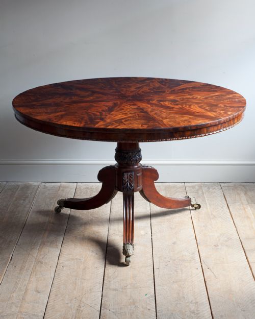 beautiful william iv flame mahogany centre table - CATEGORY: ANTIQUE TABLES - DATED 19TH CENTURY
