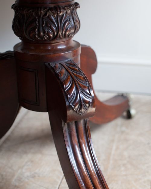 BEAUTIFUL WILLIAM IV FLAME MAHOGANY CENTRE TABLE - ADDITIONAL PHOTO 6
