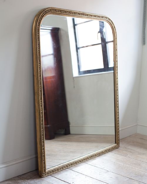 LARGE 19TH CENTURY GILT OVERMANTEL MIRROR - ADDITIONAL PHOTO 1