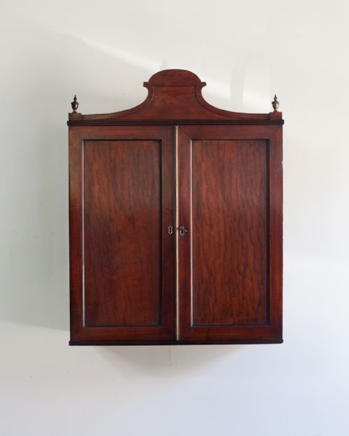 regency mahogany wall hanging cupboard - CATEGORY: ANTIQUE CUPBOARDS - DATED REGENCY