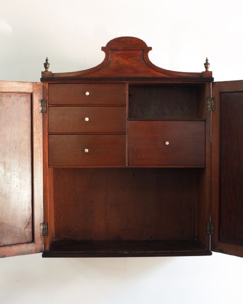 REGENCY MAHOGANY WALL HANGING CUPBOARD - ADDITIONAL PHOTO 3
