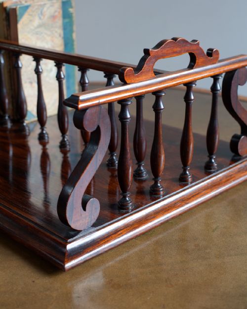 19TH CENTURY ROSEWOOD BOOK CARRIER - ADDITIONAL PHOTO 4