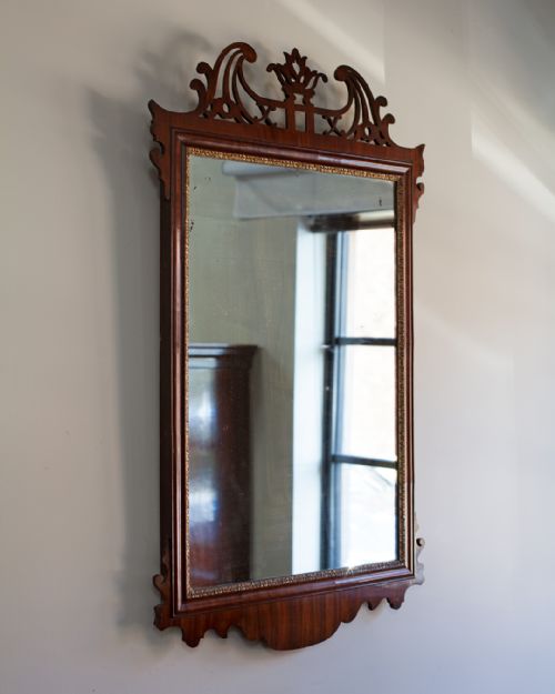 LATE GEORGIAN MAHOGANY MIRROR - ADDITIONAL PHOTO 1