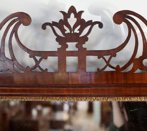 LATE GEORGIAN MAHOGANY MIRROR - ADDITIONAL PHOTO 2