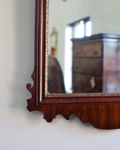 LATE GEORGIAN MAHOGANY MIRROR - ADDITIONAL PHOTO 3