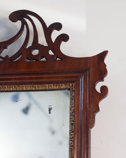 LATE GEORGIAN MAHOGANY MIRROR - ADDITIONAL PHOTO 4