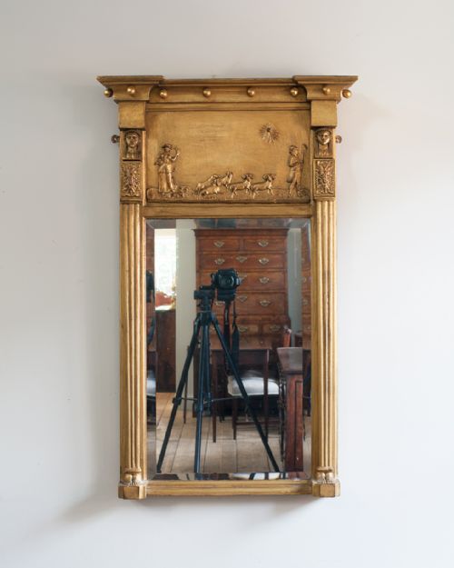 late nineteenth century gilt pier mirror - CATEGORY: ANTIQUE MIRRORS - DATED 19TH CENTURY