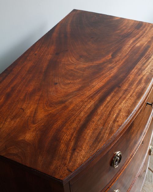 GEORGE IV MAHOGANY BOWFRONT CHEST OF DRAWERS - ADDITIONAL PHOTO 2