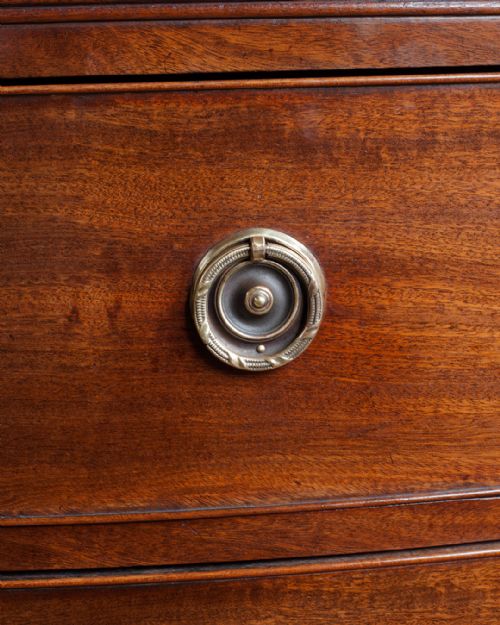 GEORGE IV MAHOGANY BOWFRONT CHEST OF DRAWERS - ADDITIONAL PHOTO 3