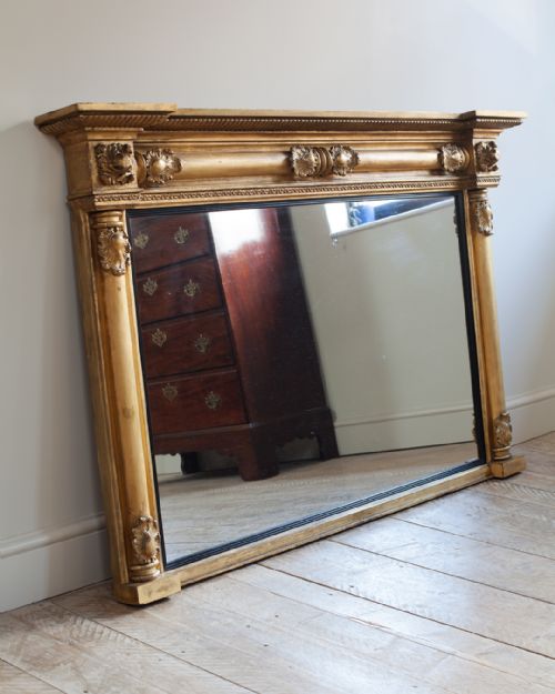LARGE WILLIAM IV GILT OVERMANTEL MIRROR - ADDITIONAL PHOTO 1