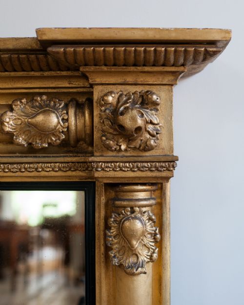 LARGE WILLIAM IV GILT OVERMANTEL MIRROR - ADDITIONAL PHOTO 2