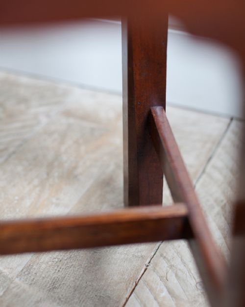 LOVELY GEORGIAN MAHOGANY STOOL - ADDITIONAL PHOTO 2