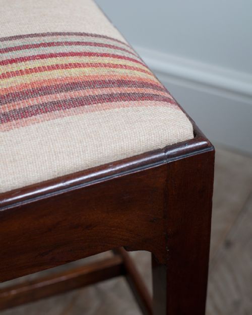 LOVELY GEORGIAN MAHOGANY STOOL - ADDITIONAL PHOTO 3