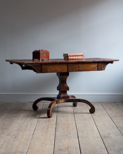 stunning regency rosewood sofa table - CATEGORY: ANTIQUE TABLES - DATED REGENCY