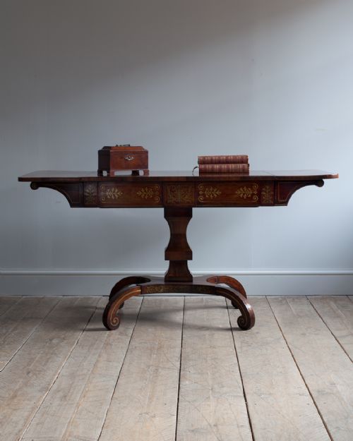 STUNNING REGENCY ROSEWOOD SOFA TABLE - ADDITIONAL PHOTO 1
