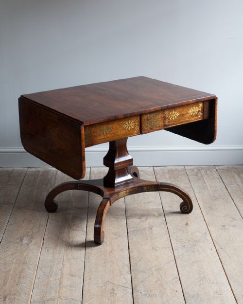 STUNNING REGENCY ROSEWOOD SOFA TABLE - ADDITIONAL PHOTO 2