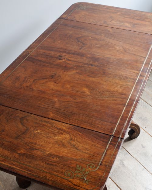 STUNNING REGENCY ROSEWOOD SOFA TABLE - ADDITIONAL PHOTO 3