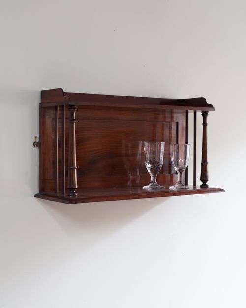 19th century mahogany wall shelf - CATEGORY: ANTIQUE FURNITURE - DATED 19TH CENTURY