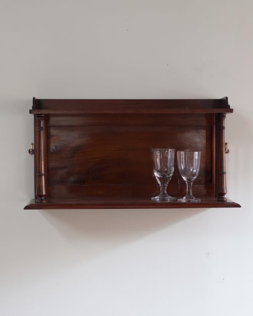 19TH CENTURY MAHOGANY WALL SHELF - ADDITIONAL PHOTO 1