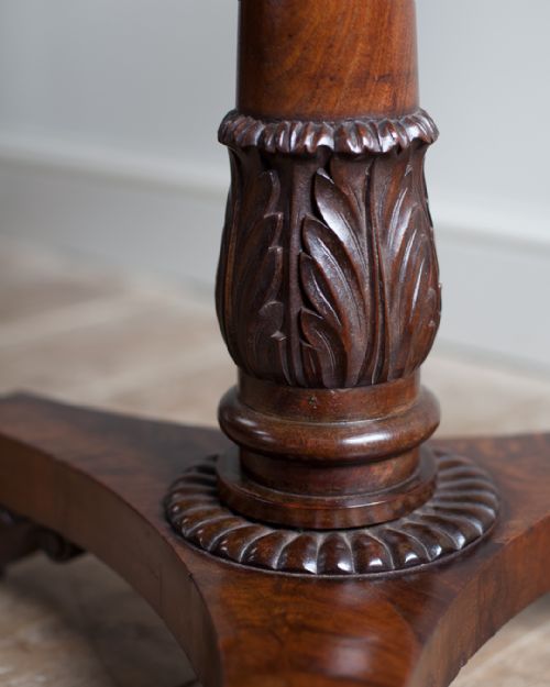 DELIGHTFUL SMALL WILLIAM IV MAHOGANY DRUM TABLE - ADDITIONAL PHOTO 3