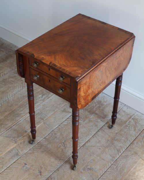 LATE REGENCY MAHOGANY WORK TABLE - ADDITIONAL PHOTO 2