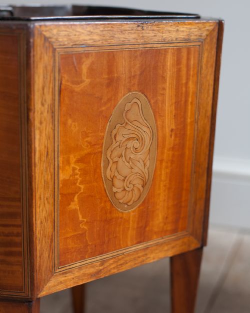 PAIR OF EDWARDIAN SATINWOOD JARDINIRS - ADDITIONAL PHOTO 5