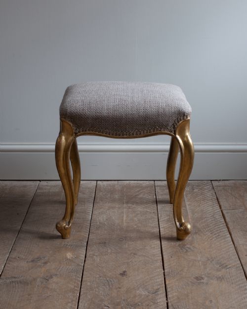 NINETEENTH CENTURY CARVED GILTWOOD STOOL - ADDITIONAL PHOTO 1