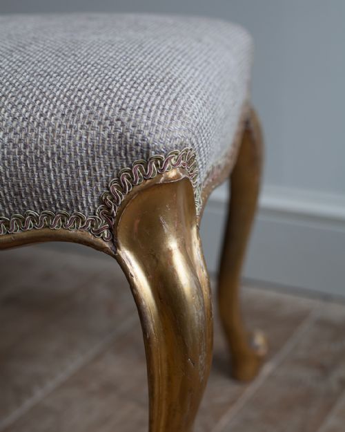 NINETEENTH CENTURY CARVED GILTWOOD STOOL - ADDITIONAL PHOTO 4