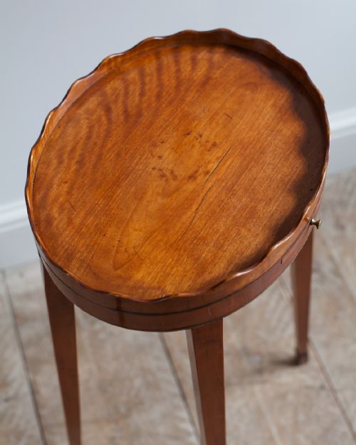 GEORGE III SATINWOOD OVAL URN STAND - ADDITIONAL PHOTO 3