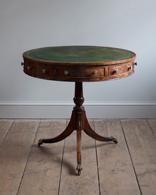 19th century mahogany drum table - CATEGORY: ANTIQUE TABLES - DATED 19TH CENTURY