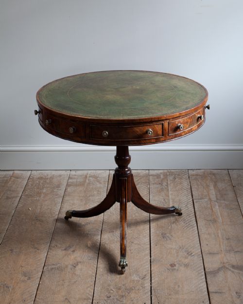 19TH CENTURY MAHOGANY DRUM TABLE - ADDITIONAL PHOTO 1