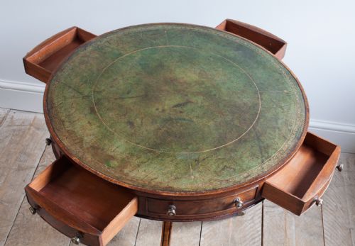 19TH CENTURY MAHOGANY DRUM TABLE - ADDITIONAL PHOTO 3