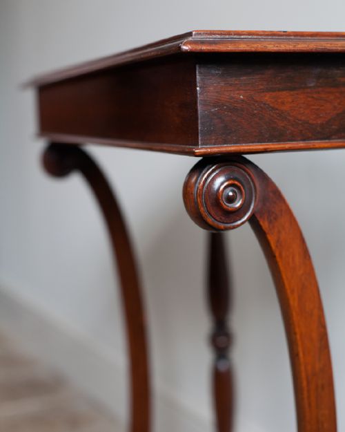REGENCY ROSEWOOD CONSOLE SIDE TABLE - ADDITIONAL PHOTO 3