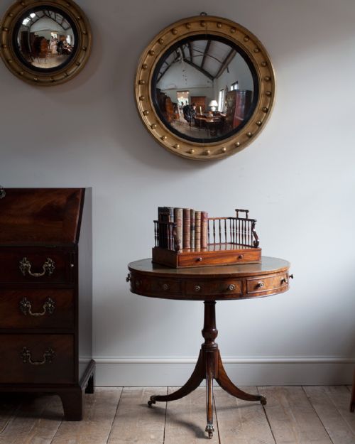WONDERFUL REGENCY GILT CONVEX MIRROR - ADDITIONAL PHOTO 4