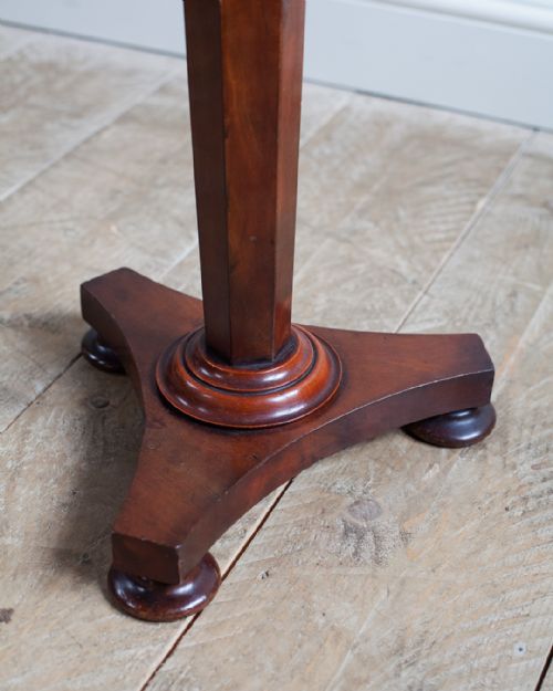 WILLIAM IV MAHOGANY PEDESTAL LAMP TABLE - ADDITIONAL PHOTO 4