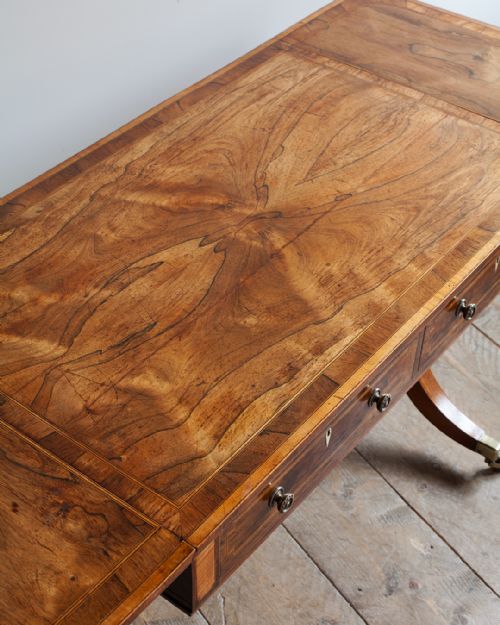 STUNNING REGENCY ROSEWOOD SOFA TABLE - ADDITIONAL PHOTO 4
