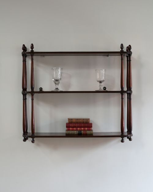 19th century mahogany wall shelves - CATEGORY: ANTIQUE FURNITURE - DATED 19TH CENTURY