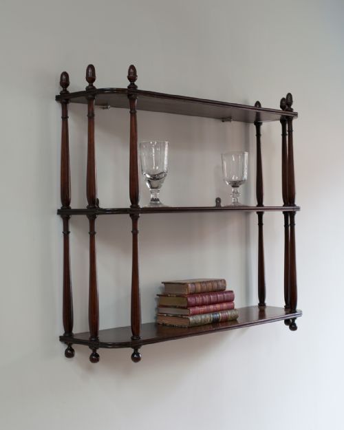 19TH CENTURY MAHOGANY WALL SHELVES - ADDITIONAL PHOTO 1