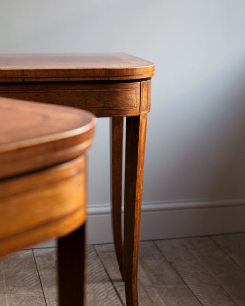 PAIR OF SHERATON PERIOD ROSEWOOD CARD TABLES - ADDITIONAL PHOTO 3