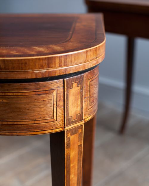 PAIR OF SHERATON PERIOD ROSEWOOD CARD TABLES - ADDITIONAL PHOTO 4