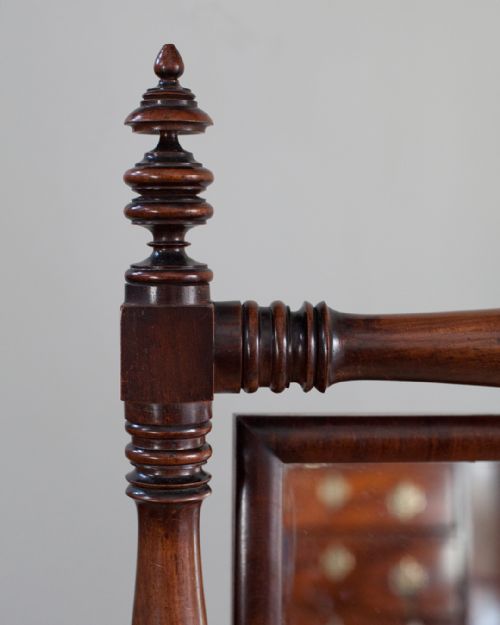 REGENCY MAHOGANY CHEVAL MIRROR - ADDITIONAL PHOTO 1