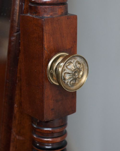REGENCY MAHOGANY CHEVAL MIRROR - ADDITIONAL PHOTO 2